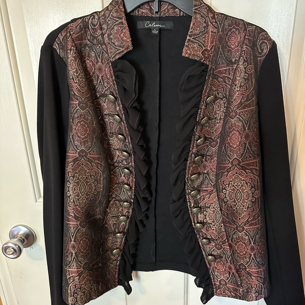 Cabela's Black and Brown Paisley Blazer